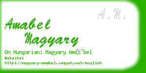 amabel magyary business card